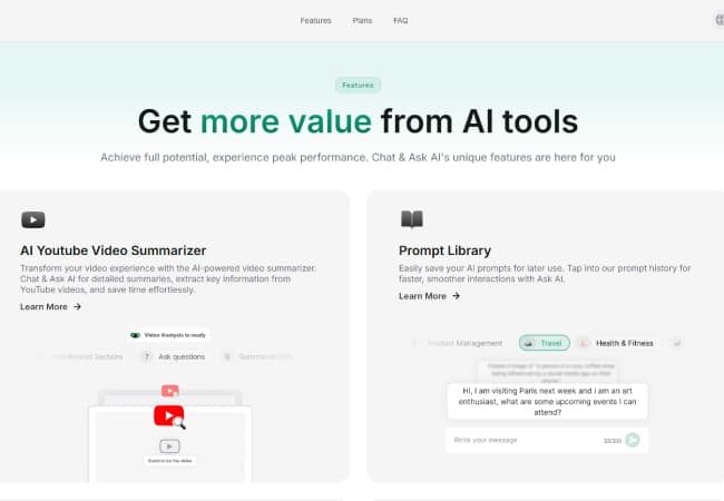 Chat Ask AI Product Details