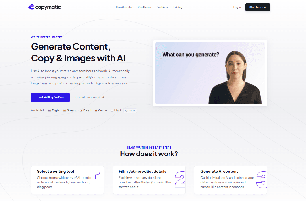 Copymatic AI Product Details
