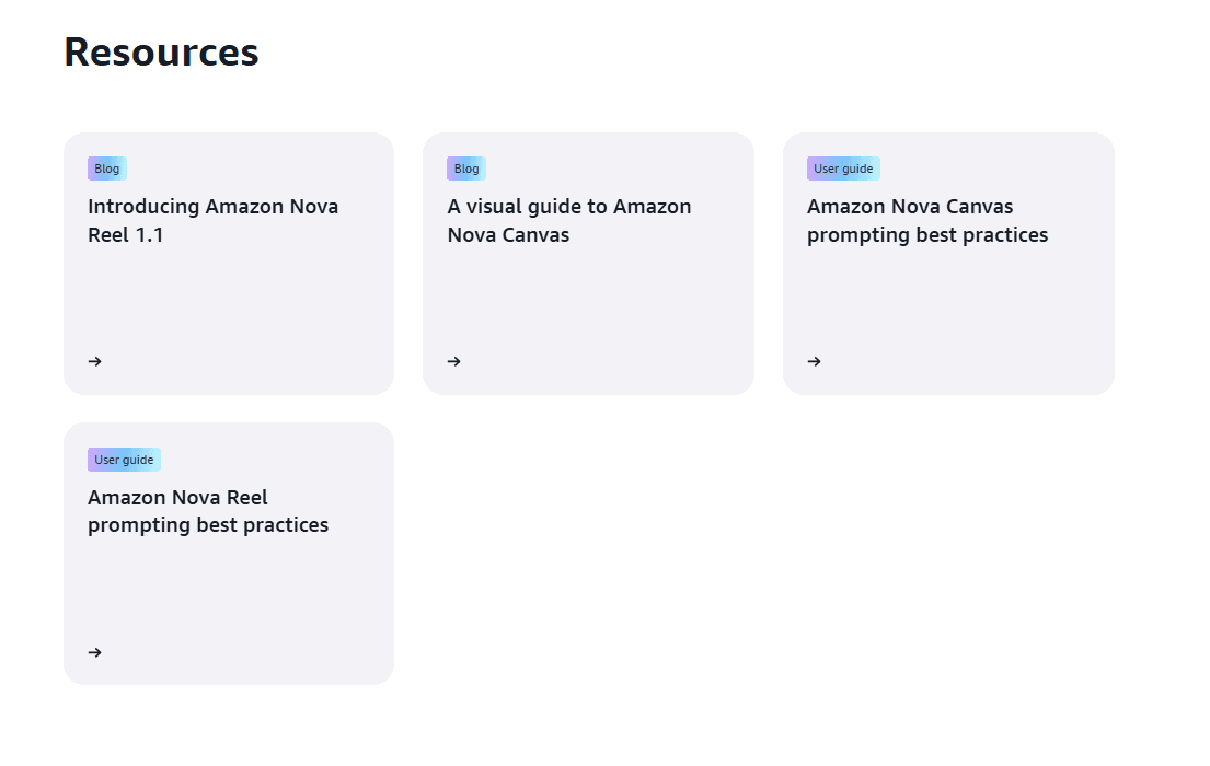 Amazon Nova Reel Product Details