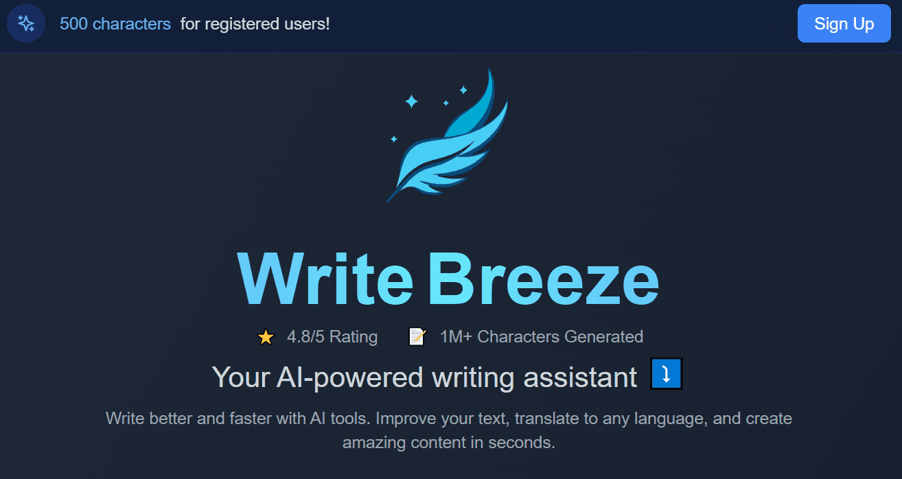 Write Breeze Product Details