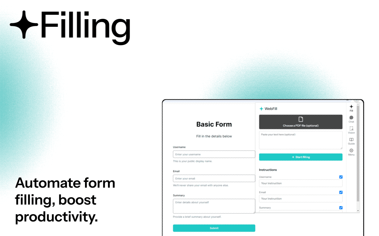 Webfill Product Details