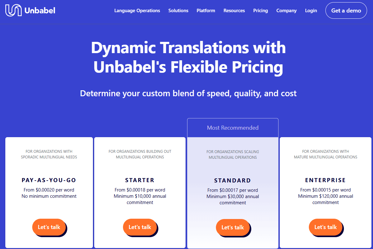 Unbabel Product Details