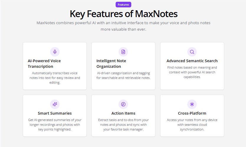 Maxnotes Product Details