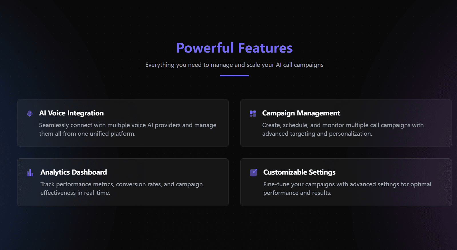 AI Call Campaigns Product Details
