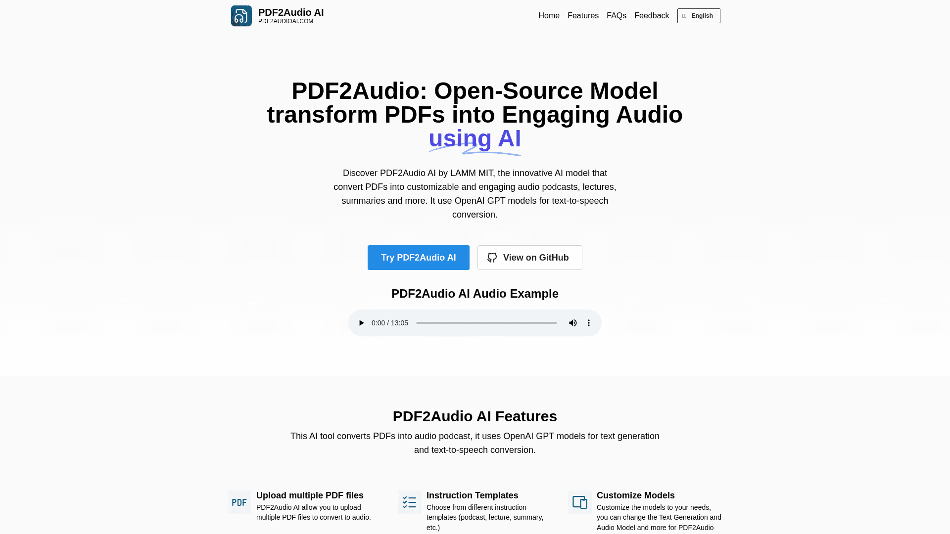 Pdf2audio AI Product Details