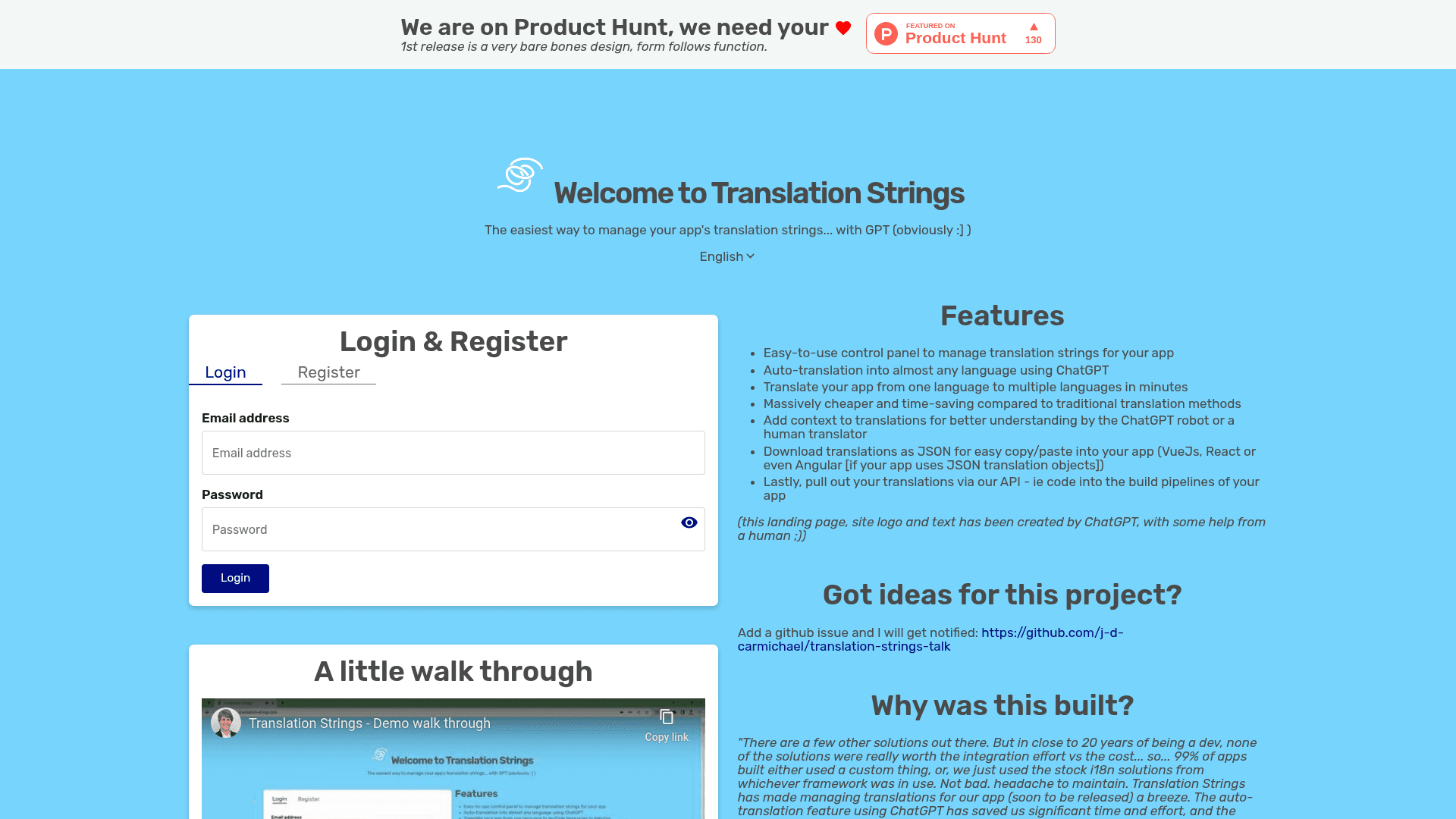 Translation Strings Product Details