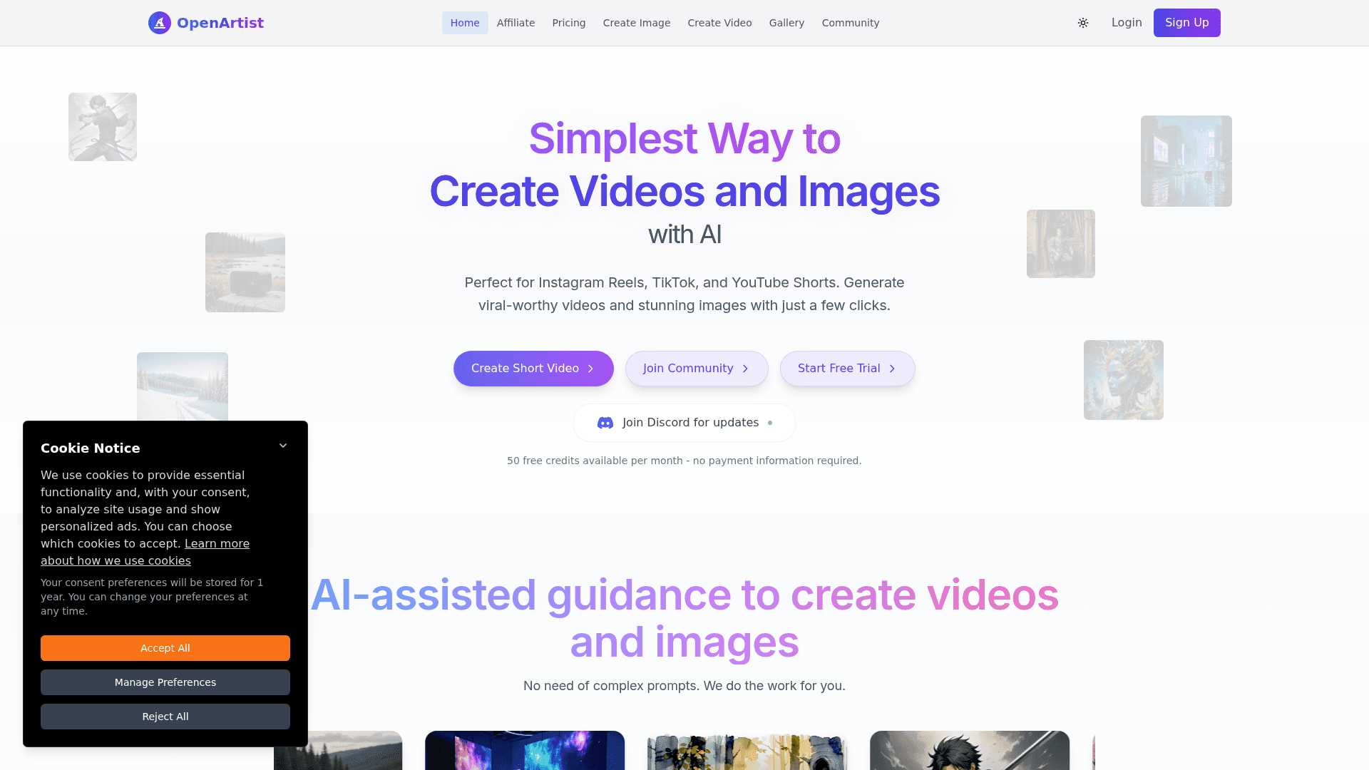 Openartist Product Details