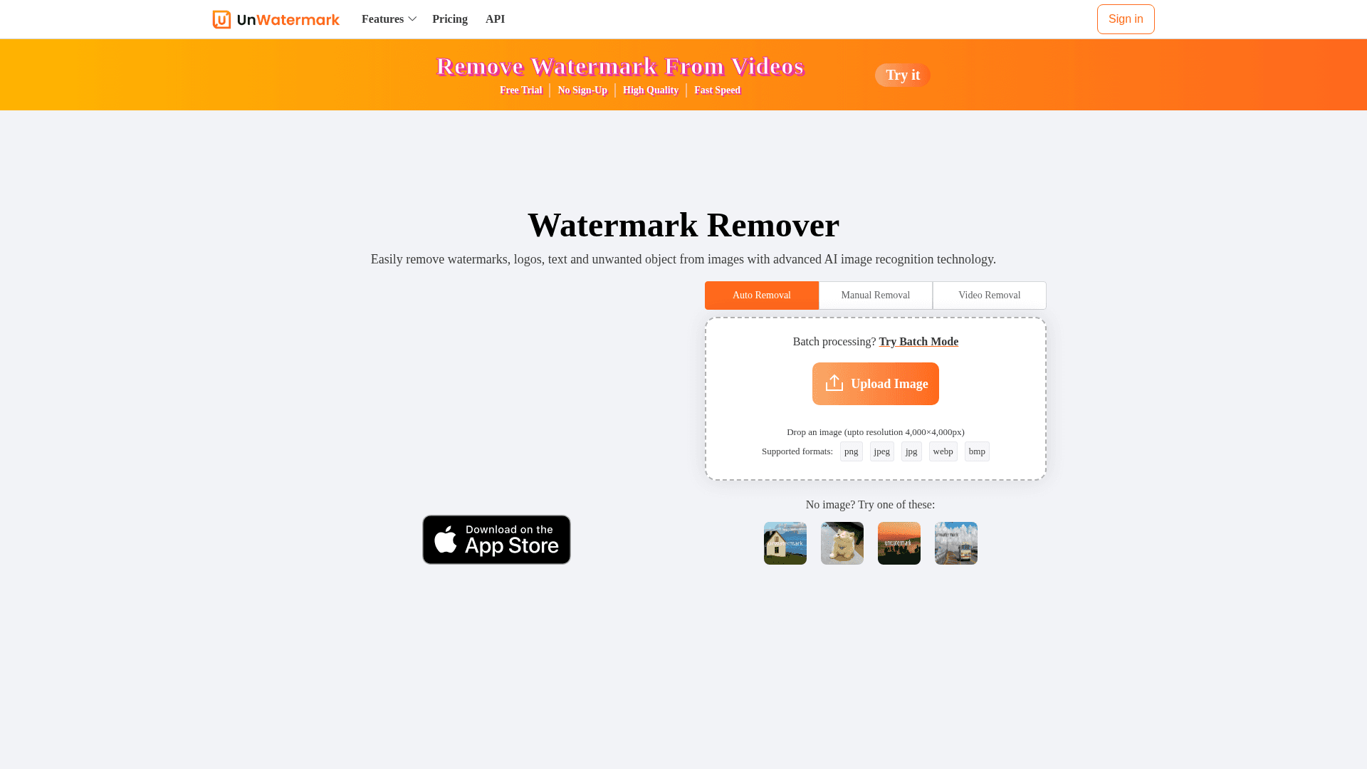 Unwatermark AI Product Details