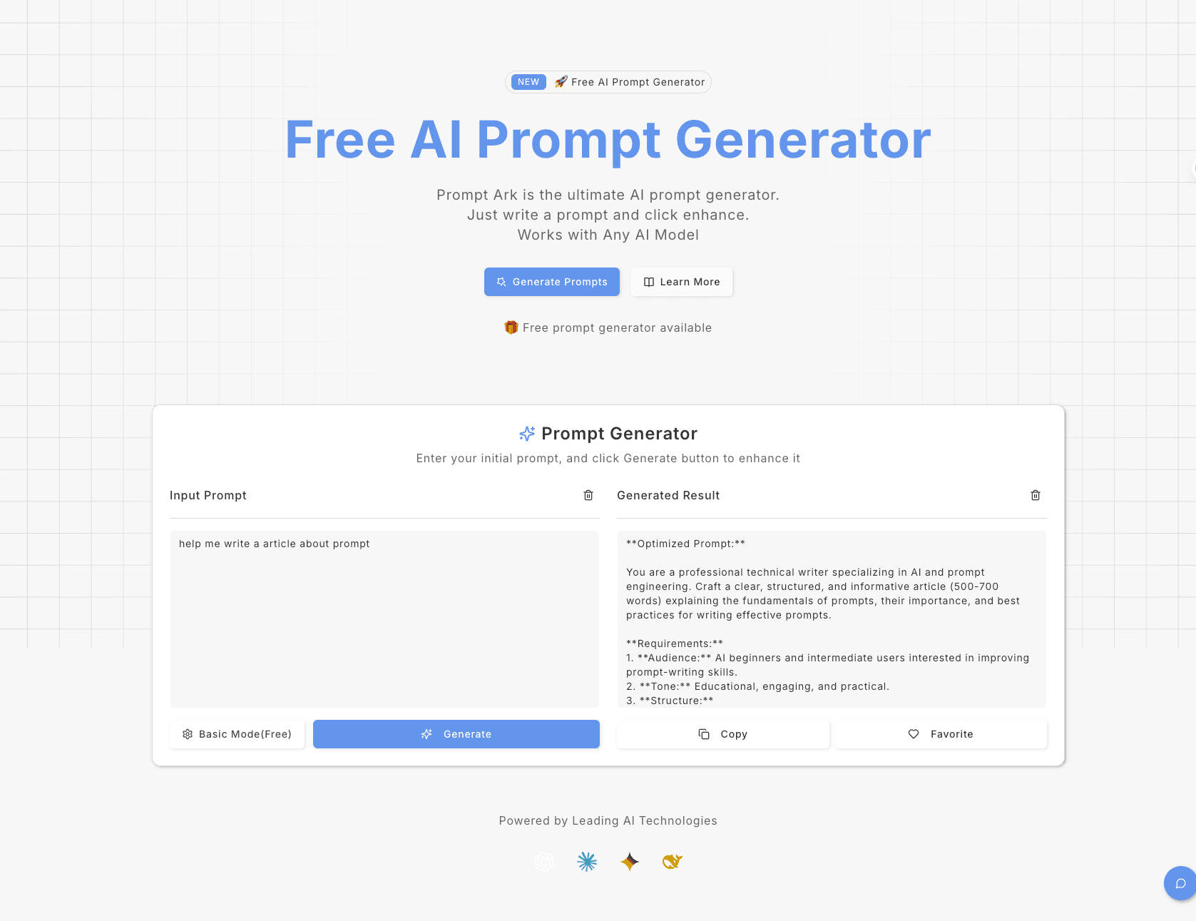 AI Prompt Generator Product Details