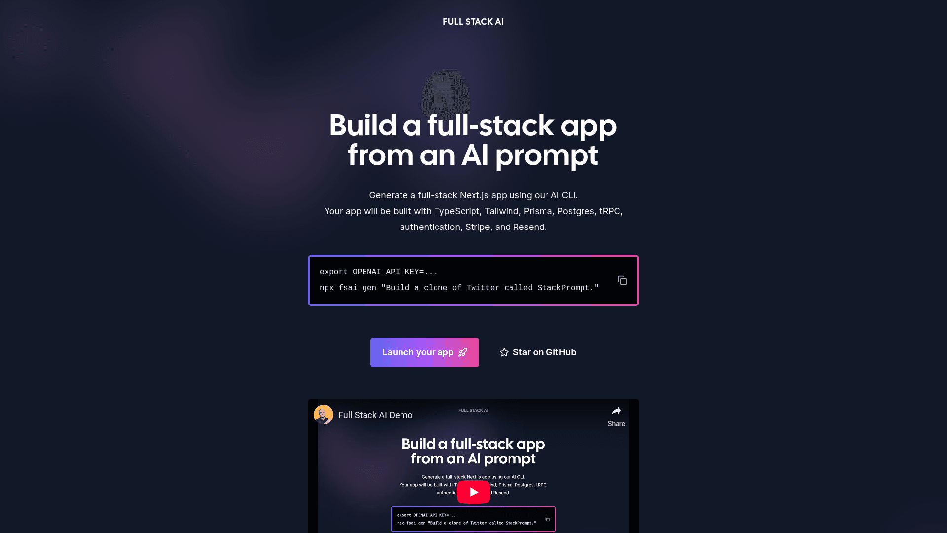 Full Stack AI Product Details