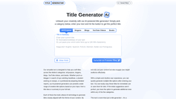 Title Generator-0 Product Details