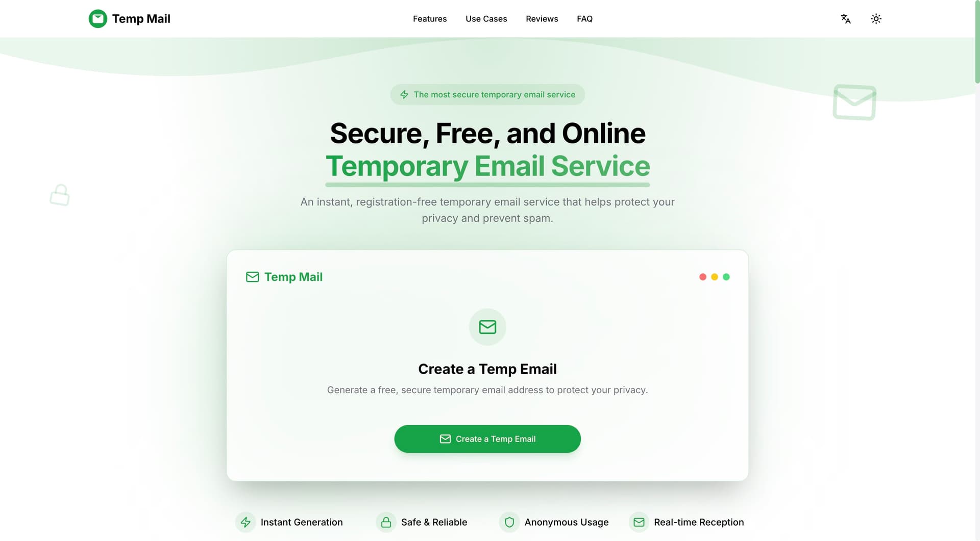 Temp Mail Product Details