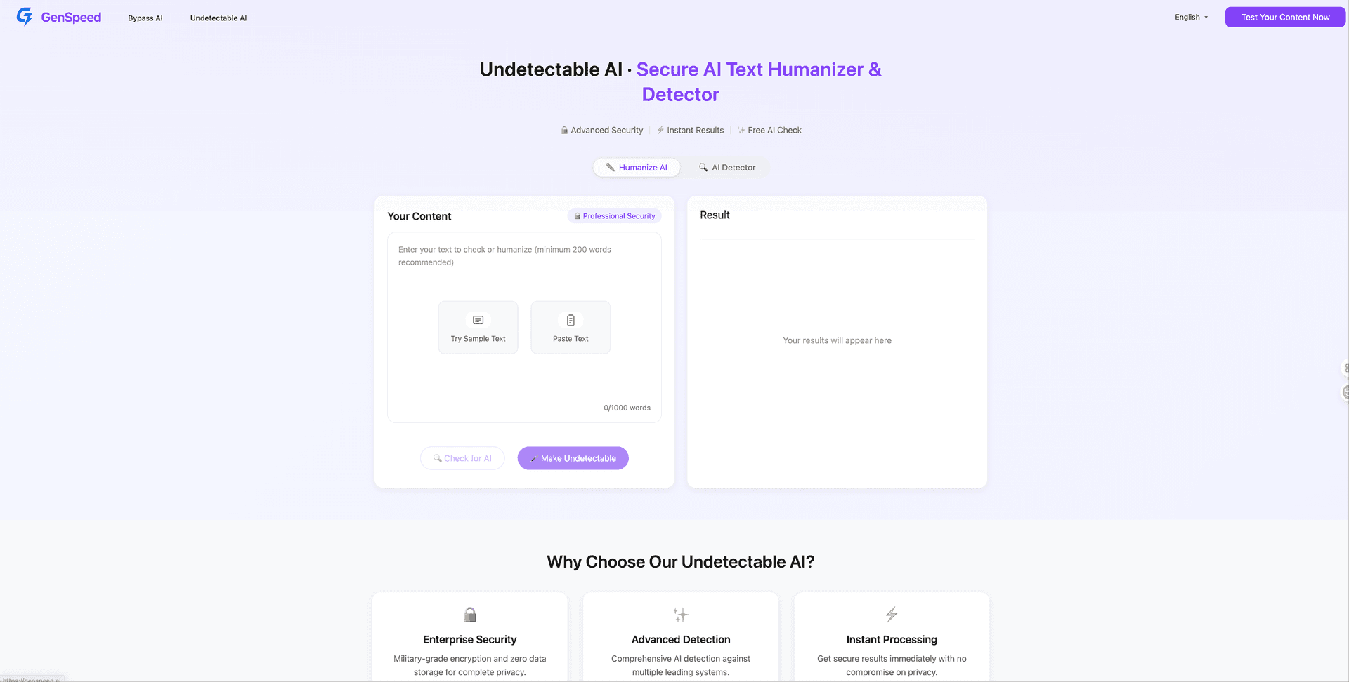 Genspeed Undetectable AI Product Details