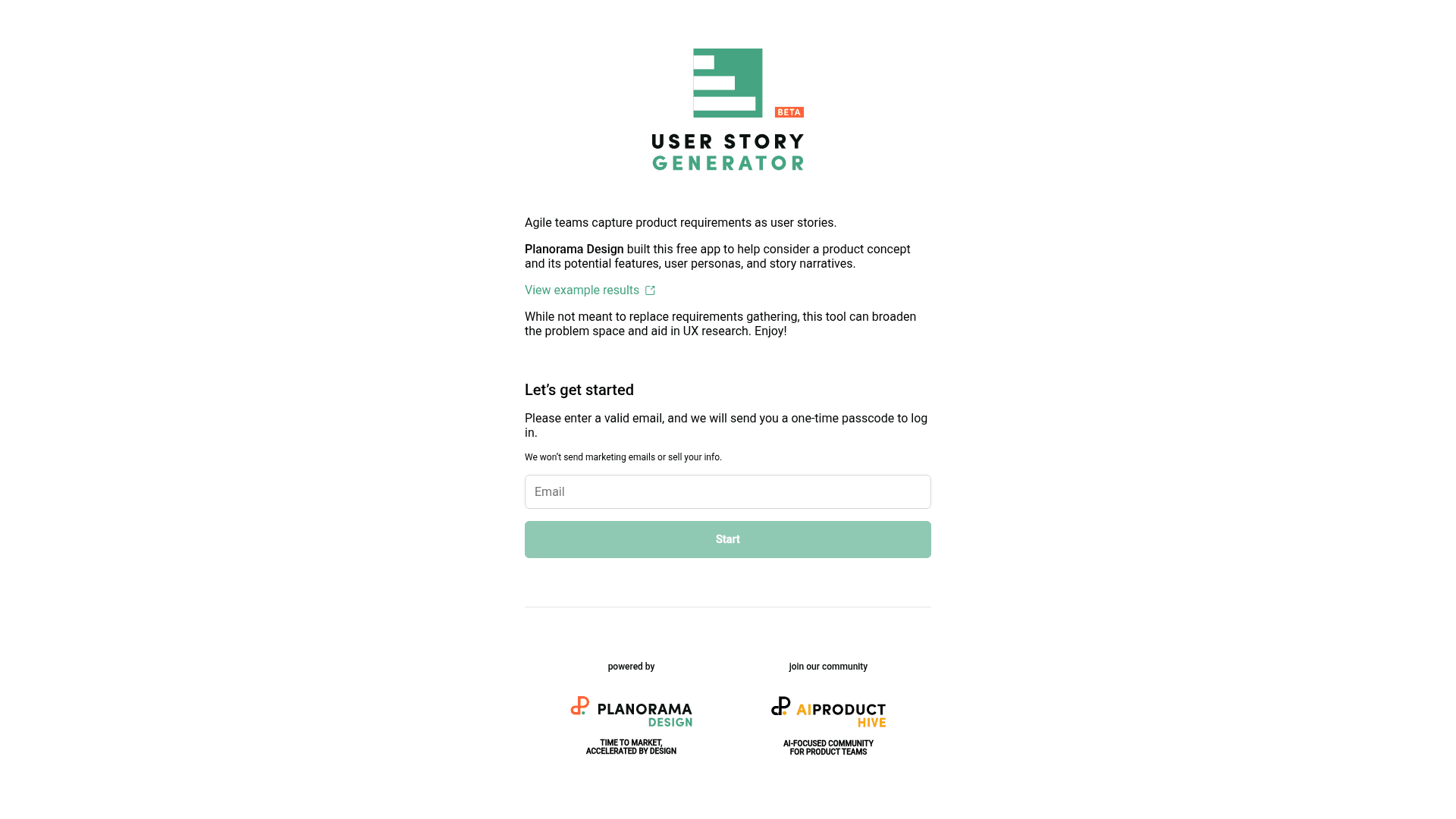 User Story Generator Product Details