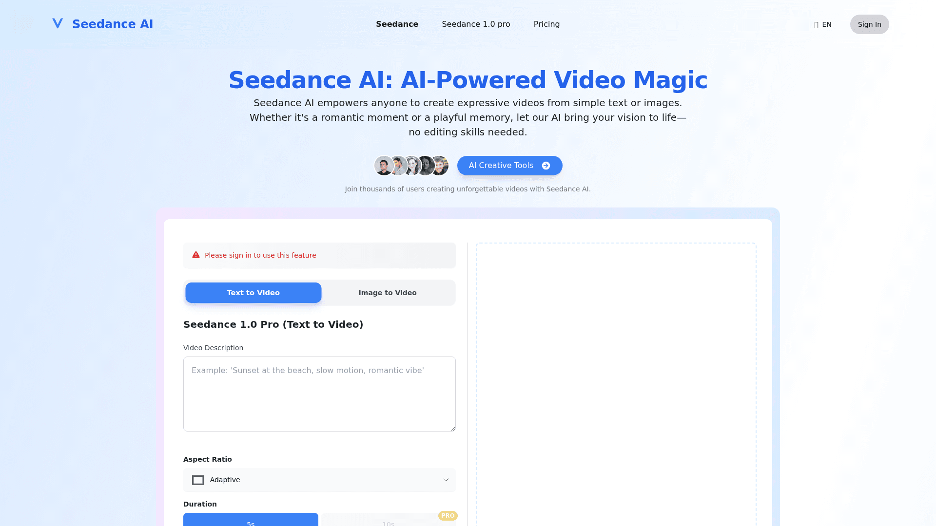 Seedance AI Product Details