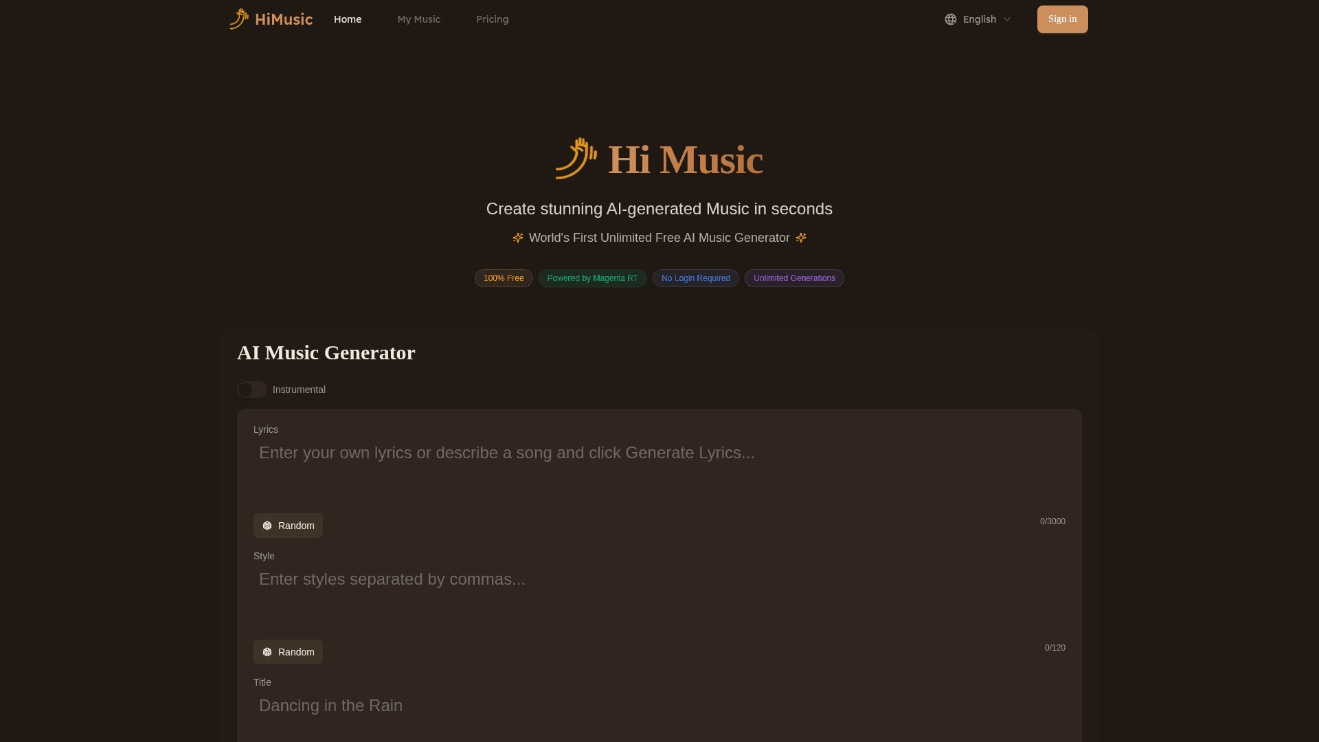 Himusic Product Details