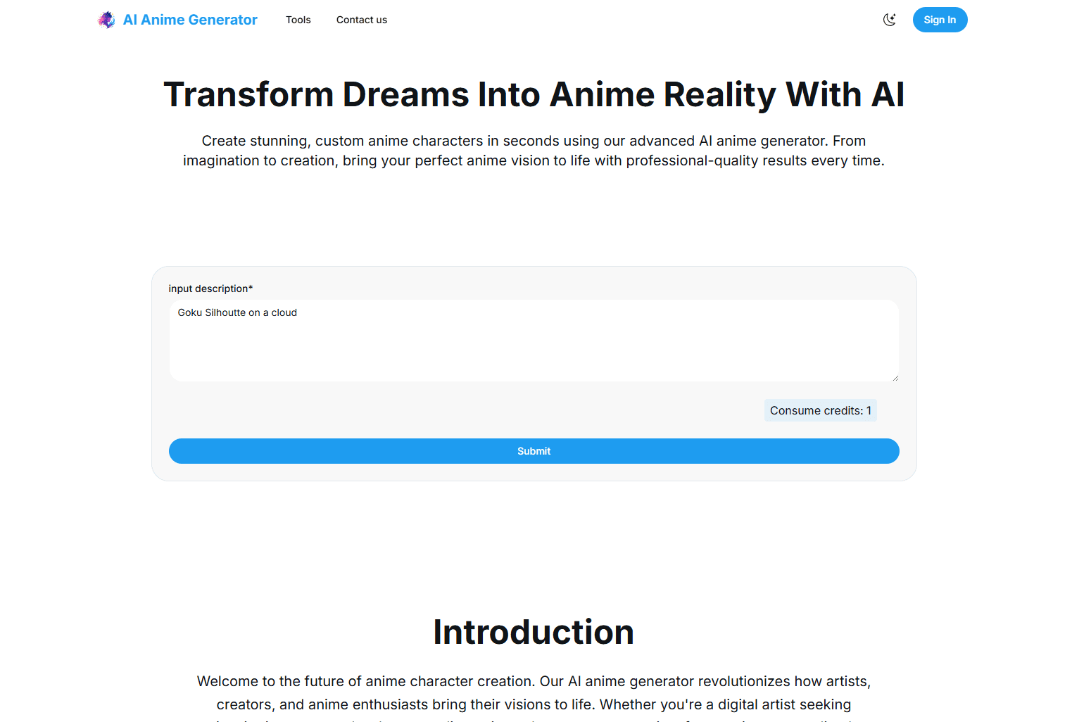 AI Animegenerator Product Details