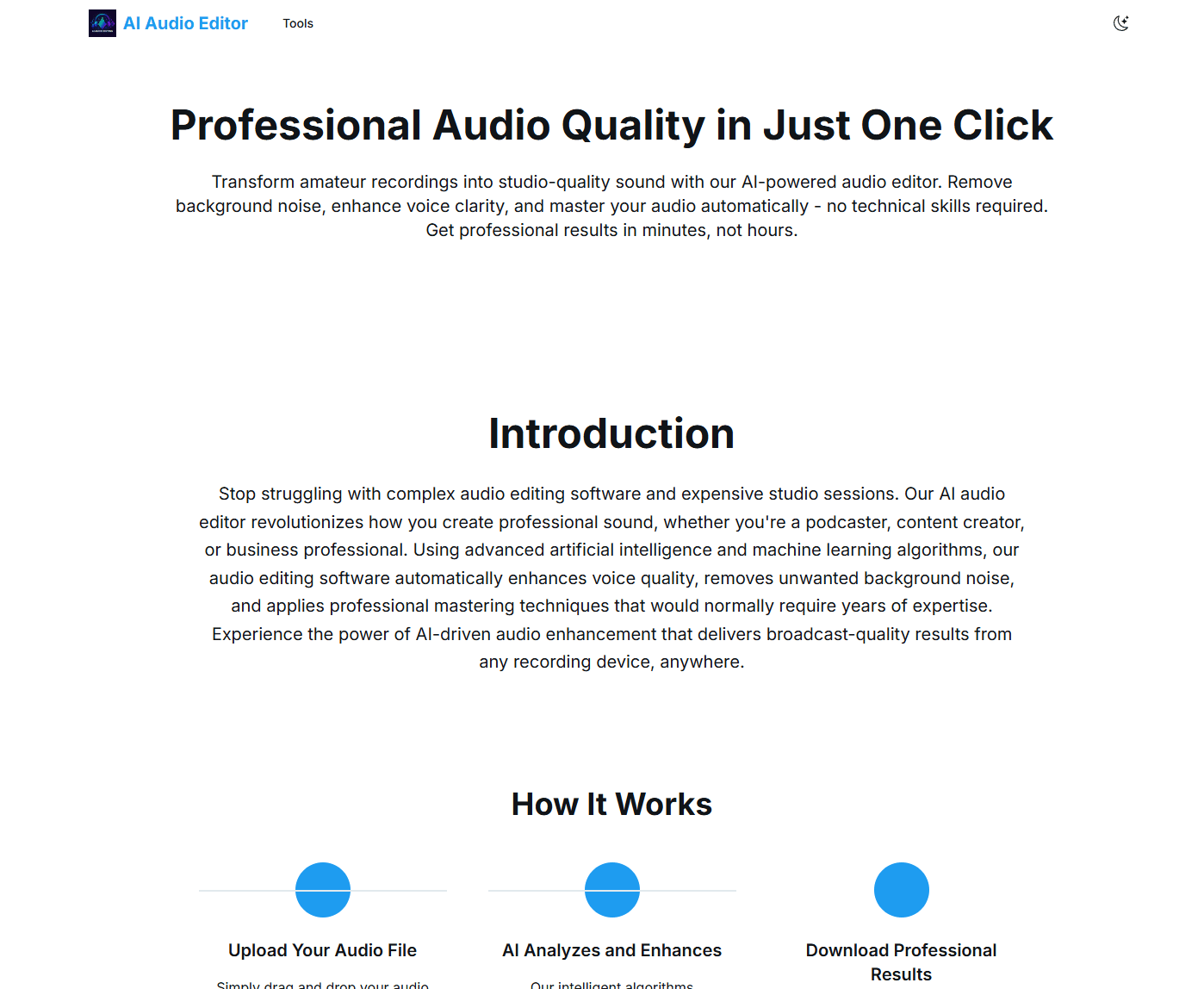 AI Audio Editor Product Details