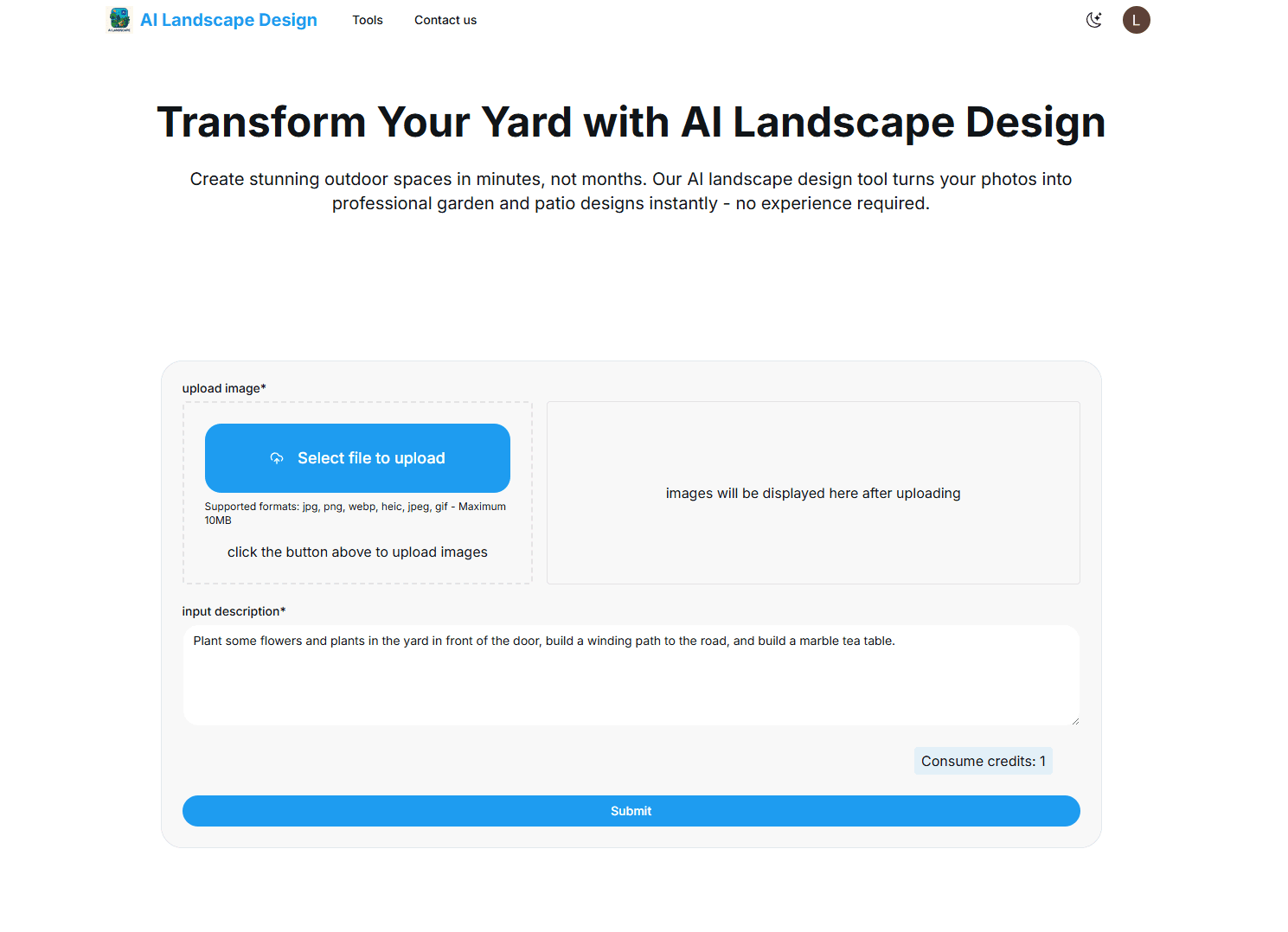 AI Landscape Design Product Details