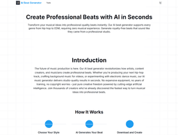 AI Beat Generator-0 Product Details