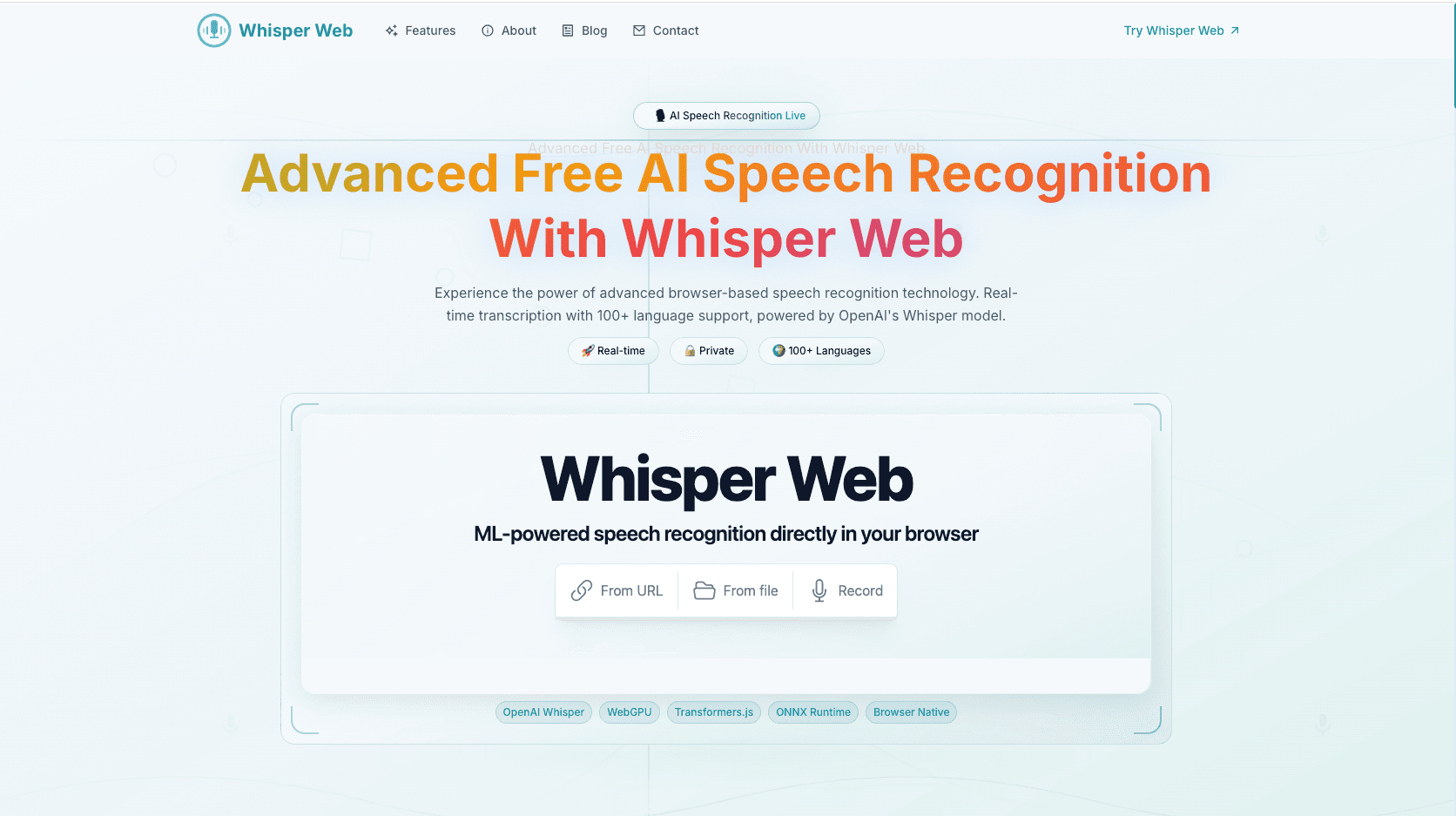 Whisper Web Product Details