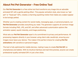 Pet Pet Generator-1 Product Details