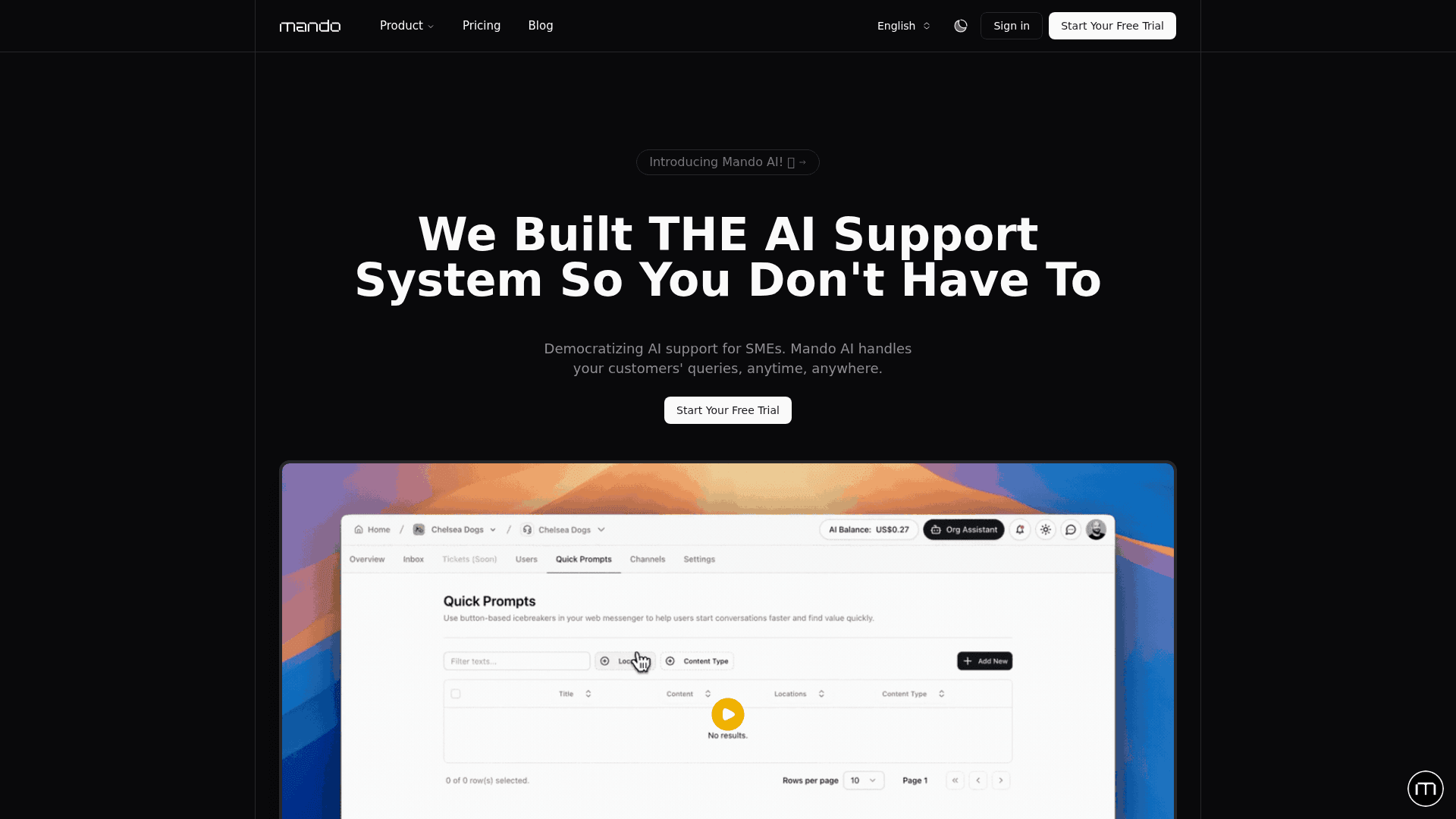Mando AI Product Details