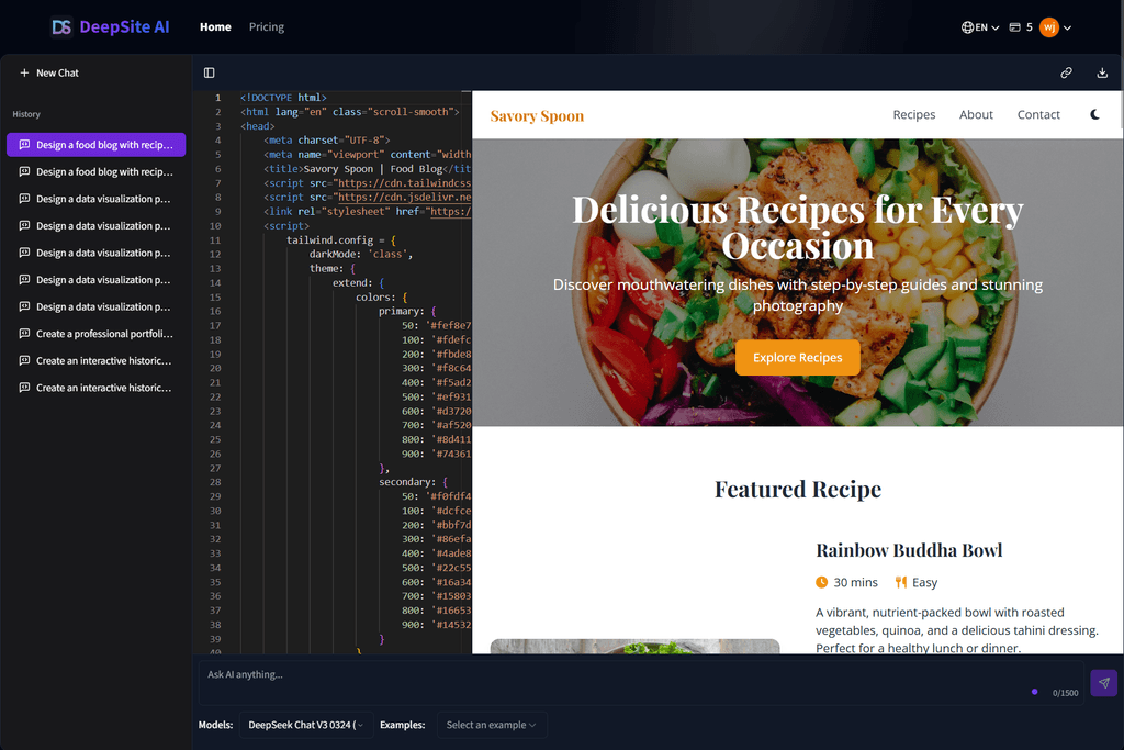 Deepsite AI Product Details
