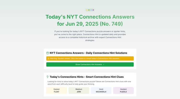 Connections Hint - 1