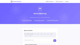 Name Meaning - 1