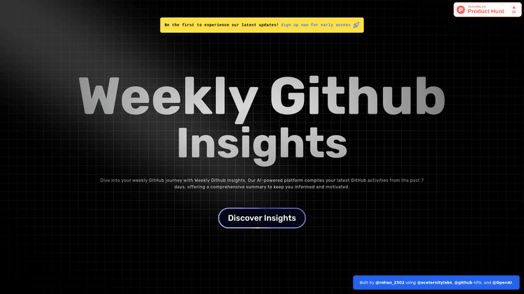 Weekly Github Insights - 1