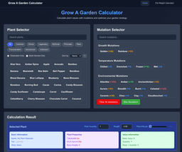 Grow A Garden Calculator - 1
