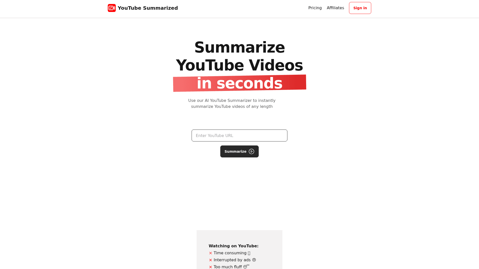 Youtube Summarized - 1