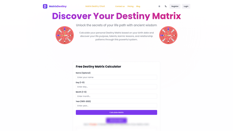 Matrix Destiny Chart - 1