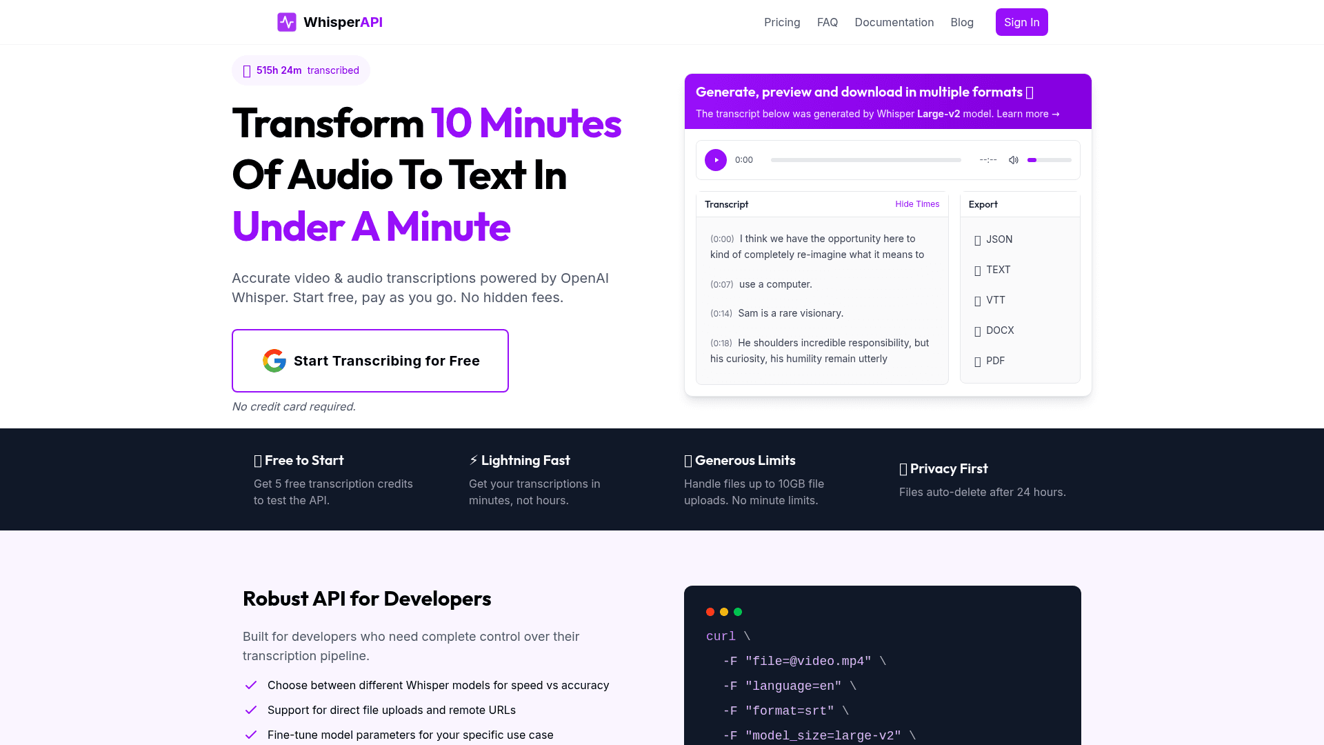 Whisperapi - 1