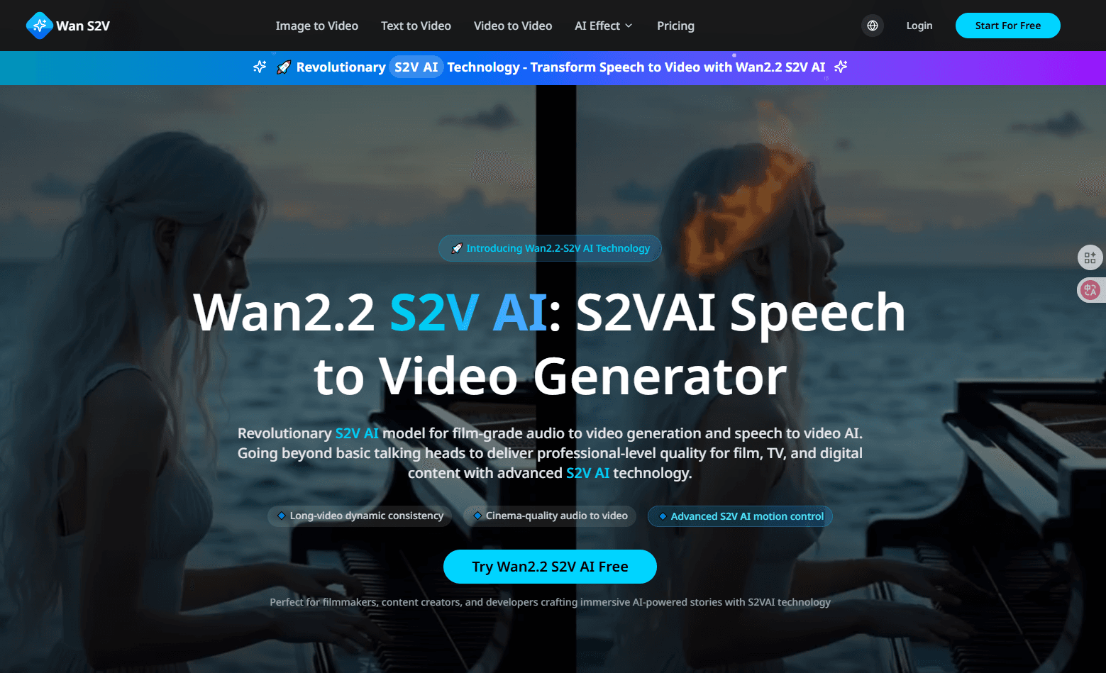 Wan2.2 S2v AI S2vai Speech To Video Generator - 1