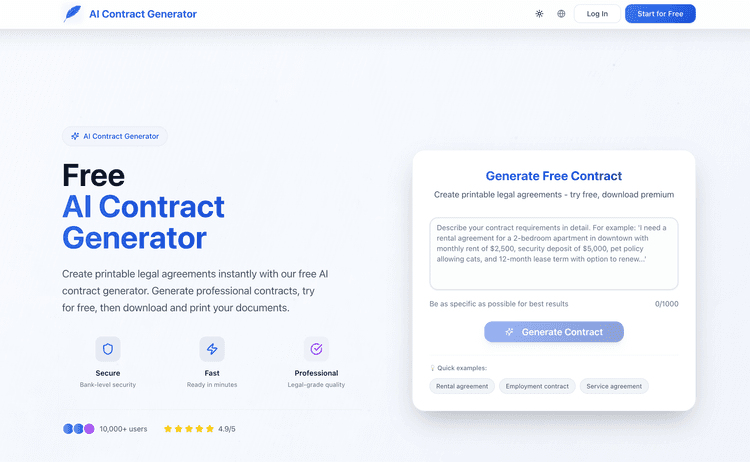 AI Contract Generator - 1