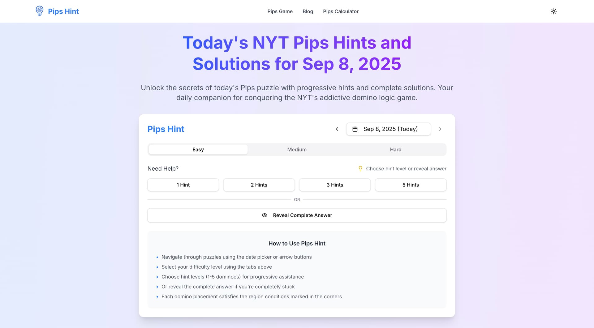 Pips Hint - 1