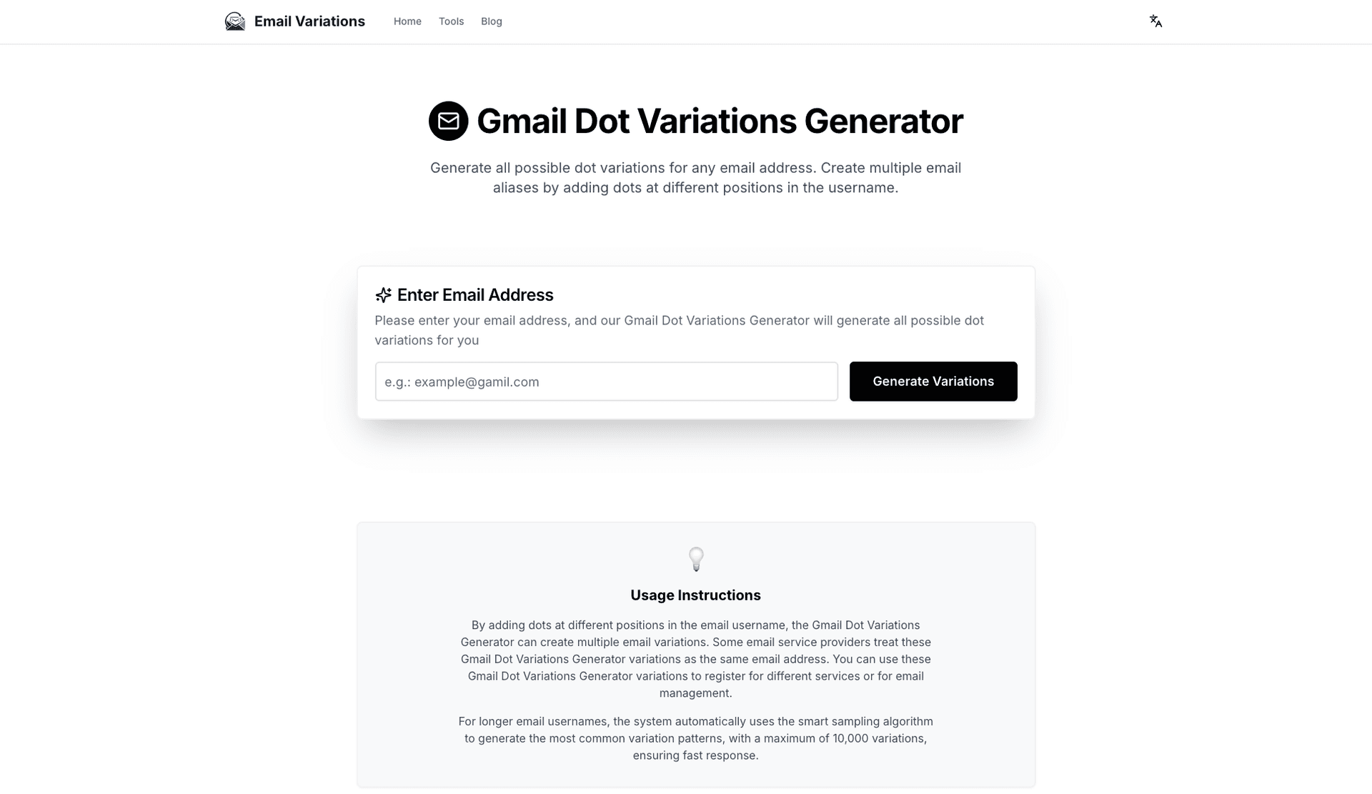 Gmail Dot Variations Generator - 1