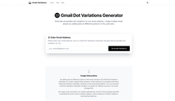 Gmail Dot Variations Generator - 1