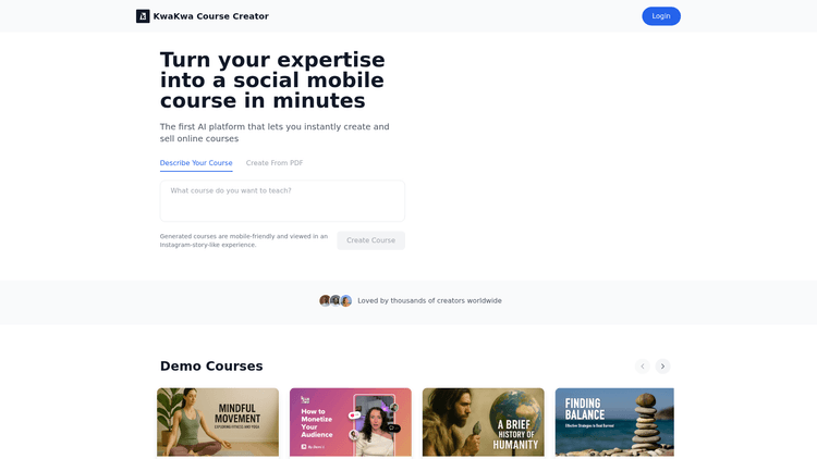 Kwakwa Course Creator - 1