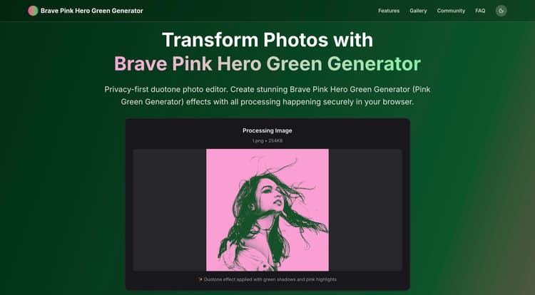 Brave Pink Hero Green - 1
