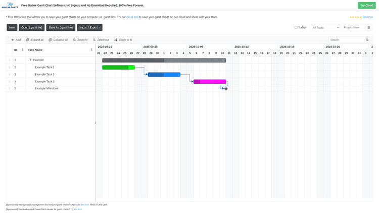 Online Gantt - 1