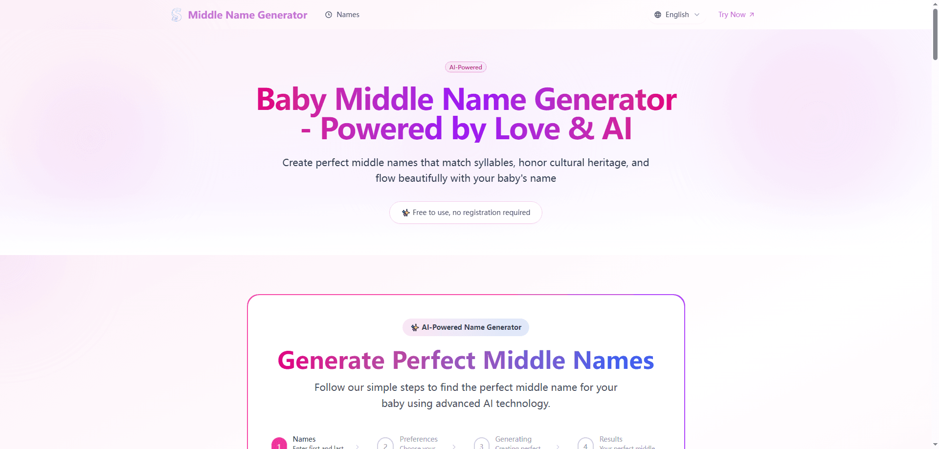 Middle Name Generator - 1