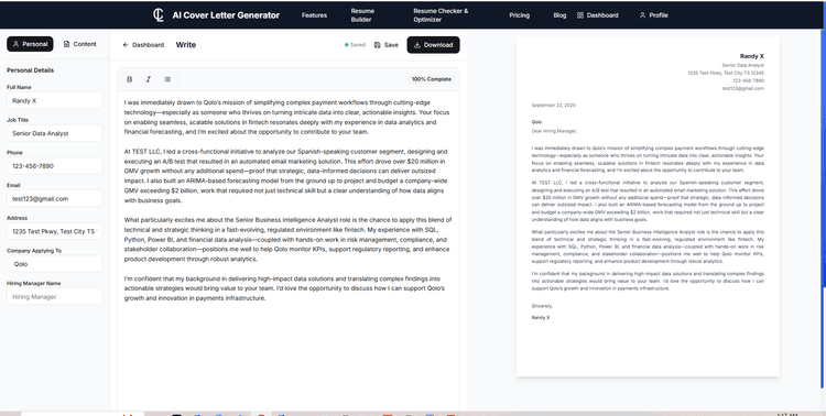 Aicoverlettergenerator - 1