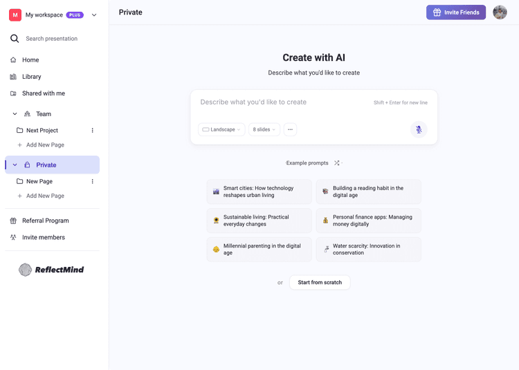 Reflectmind Aipowered Presentation Visual Content Platform - 1