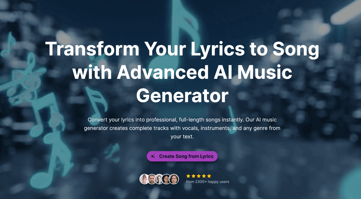 Lyrics To Song AI Product - 1