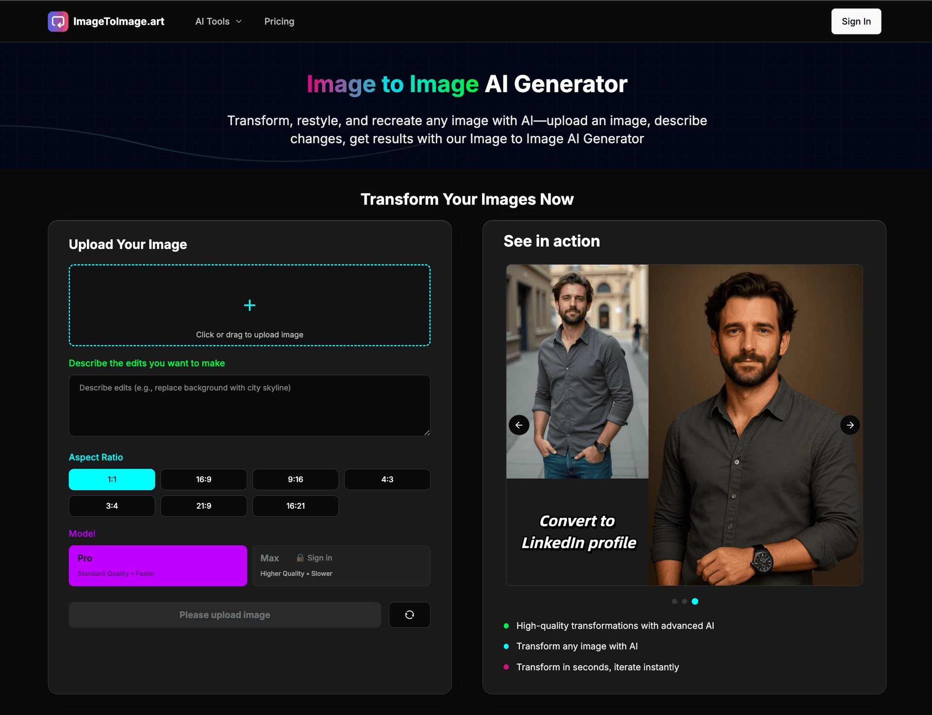 Free Image To Image AI Generator - 1