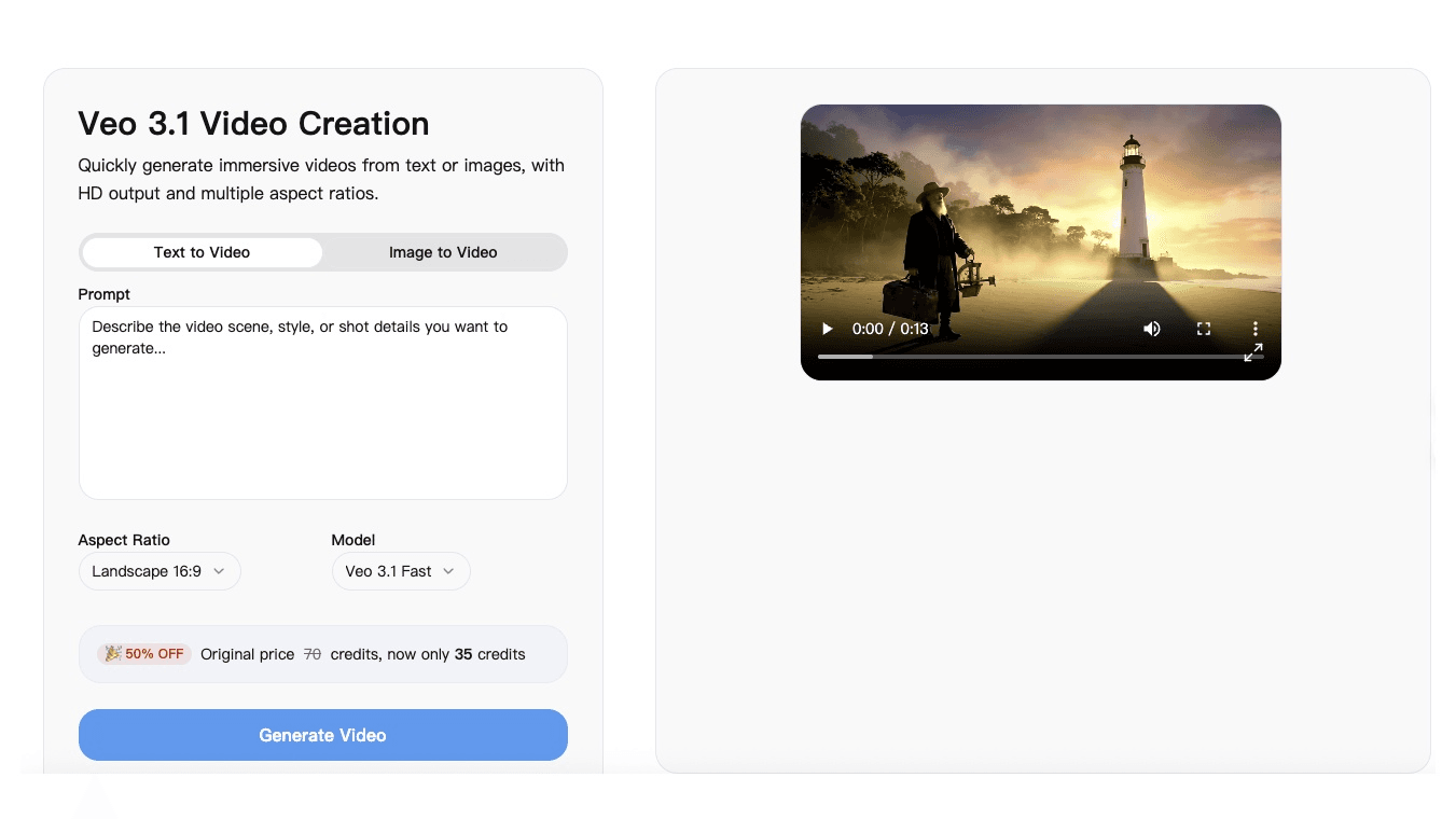 Veo 3.1 AI Video Generator - 1