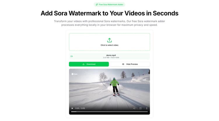 Sora Watermark Adder - 1